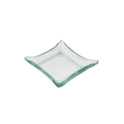 MG Green Wave Edge Square Glass Dish – 6.5 x 1.5 cm