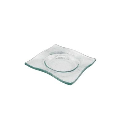 MG Green Soft Wave Square Glass Dish – 9 x 1.4 cm