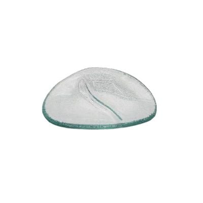 MG Green Triangle Leaf Glass Plate – 10 x 7 cm