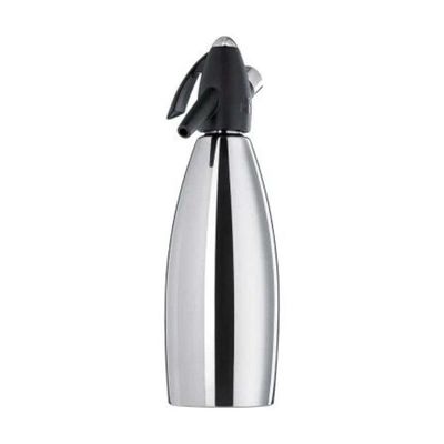 Soda Siphon with 1L Stainless Steel Bottle and High-Quality Plastic Head
