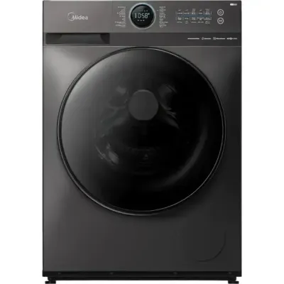 Midea 10Kg Front Load Washing Machine Black MF200W100WBTGCC - 1 Year Warranty