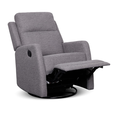 Rotai Diana Single Seater Manual Recliner Chair | Recliner Sofa with Glide & Swivel Base | Plush Cushioning, Durable Fabric & 2 Years Warranty (GREY)