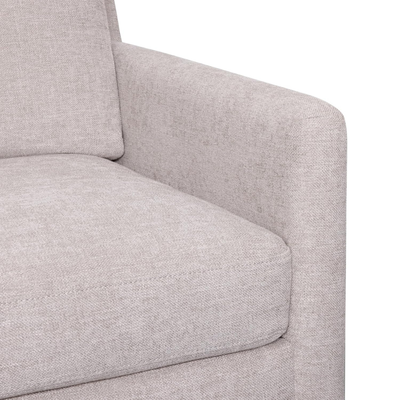 Rotai Harris Swivel Chair | 360° Swivel Accent Chair with Compact Design, Soft Stone Grey Upholstery & Cushioned Seat for Living Room, Bedroom & Lounge (Stone)