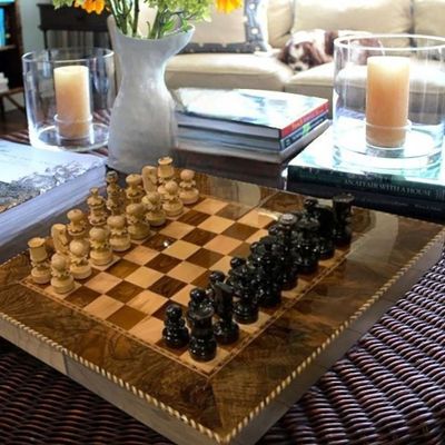 Schondor- Decorative Chess-Backgammon- Luxury Set-model ,BA-CH-S2-size,L50xW50xH5