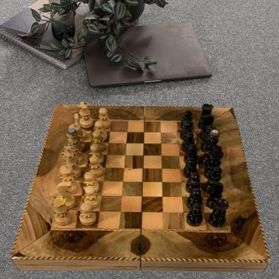 Schondor- Decorative Chess-Backgammon- Luxury Set-model ,BA-CH-S3-size,L50xW50xH5