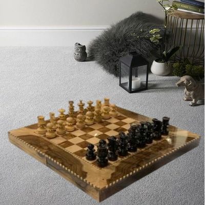 Schondor- Decorative Chess-Backgammon- Luxury Set-model ,BA-CH-S4-size,L50xW50xH5