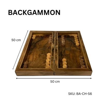 Schondor- Decorative Chess-Backgammon- Luxury Set-model ,BA-CH-S6-size,L50xW50xH5