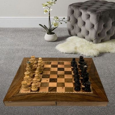 Schondor- Decorative Chess-Backgammon- Luxury Set-model ,BA-CH-S6-size,L50xW50xH5