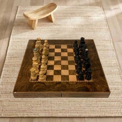 Schondor- Decorative Chess-Backgammon- Luxury Set-model ,BA-CH-S7-size,L50xW50xH5