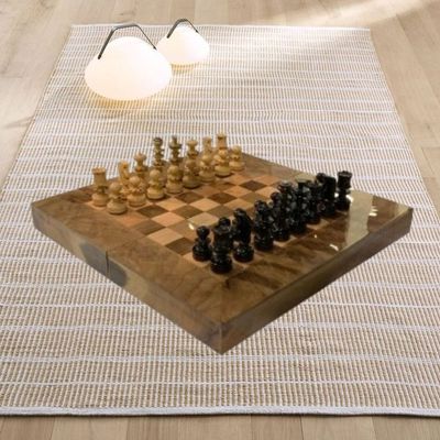 Schondor- Decorative Chess-Backgammon- Luxury Set-model ,BA-CH-S8-size,L50xW50xH5