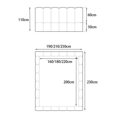 Maple Home Velvet Upholstered Bed Frame Luxury Modern (Beige Queen Size 160*200cm) - 6 Months Warranty