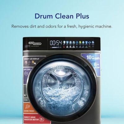 Super General 10/6Kg Front Load 10KG Washer & 6KG Dryer Combo SGW10650CMBDDS - 1 Year Warranty