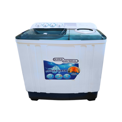 Super General 14Kg Twin Tub Washing Machine SGW 155 - 1 Year Warranty