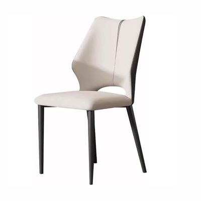 Maple Home Modern Dining Chair Upholstered Faux Leather Accent Chair for Dining(Light Gray)