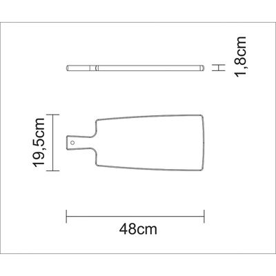 Fsc Teak Wood Breadboard With 48X19 Handle