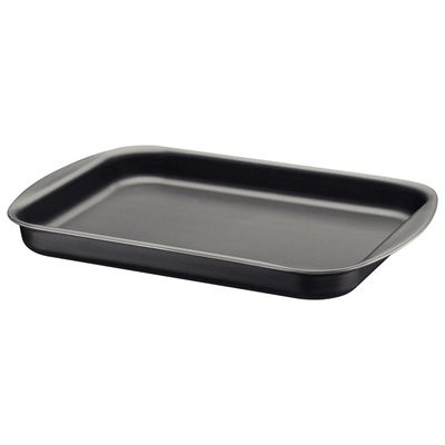 Brasil Aluminum Flat Roasting Pan With Interior And Exterior Starflon Max Nonstick Coating Graphite, 40 Cm, 3,8 L