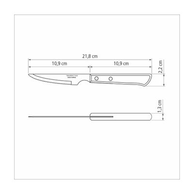 6-Piece Kinefe Set With Stainless-Steel Blades And Treated Red Polywood Handles