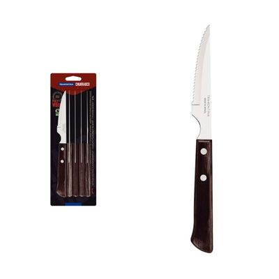 6-Piece Kinefe Set With Stainless-Steel Blades And Treated Red Polywood Handles