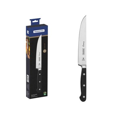 Century 6" Kitchen Knife With Stainless-Steel Blade And Black Polycarbonate Handle