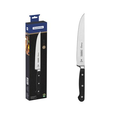 Century 7" Kitchen Knife With Stainless-Steel Blade And Black Polycarbonate Handle