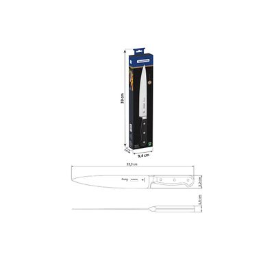 Century 8" Utility Knife With Stainless-Steel Blade And Black Polycarbonate Handle