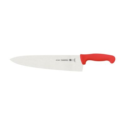 Professional 12" Meat Knife With Stainless-Steel Blade And Red Polypropylene Handle