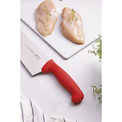 Professional 12" Meat Knife With Stainless-Steel Blade And Red Polypropylene Handle