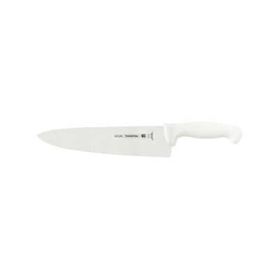 Professional 10" Meat Knife With Stainless-Steel Blade And White Polypropylene Handle