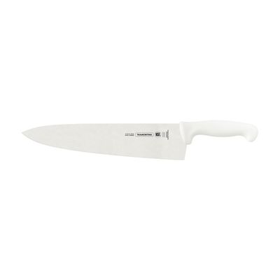 Professional 12" Meat Knife With Stainless-Steel Blade And White Polypropylene Handle