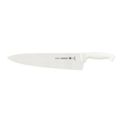 Professional 14" Meat Knife With Stainless-Steel Blade And White Polypropylene Handle