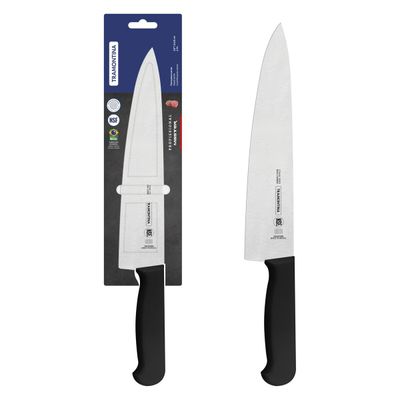 Professional Meat Knife With Stainless-Steel Blade And Black Polypropylene Handle With Antimicrobial Protection 10"