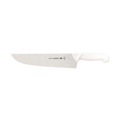 Professional Butcher Knife With Stainless-Steel Blade And White Polypropylene Handle 12"