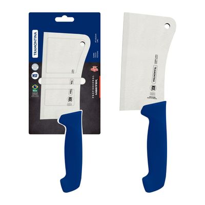 Professional Cleaver With Stainless-Steel Blade And Blue Polypropylene Handle 6"