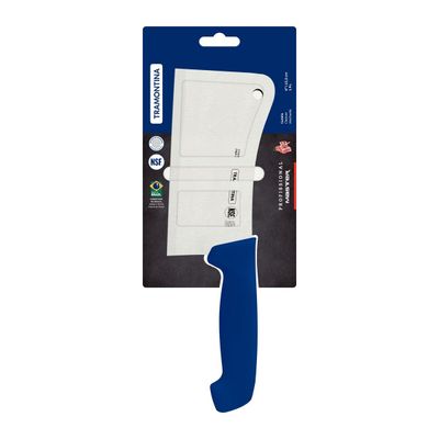 Professional Cleaver With Stainless-Steel Blade And Blue Polypropylene Handle 6"