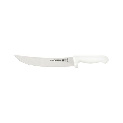 Professional Meat Knife With Stainless-Steel Blade And White Polypropylene Handle 10"