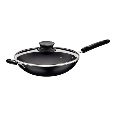 Loreto Aluminum Wok Pan With Interior Starflon Max Nonstick Coating Graphite 32 Cm, 4,4 L