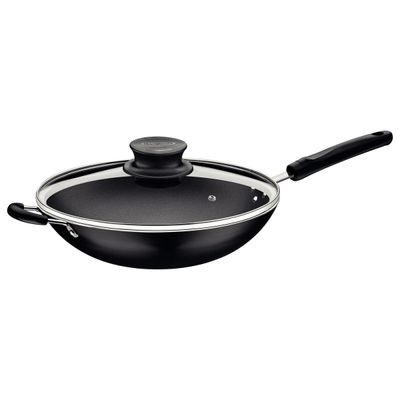 Loreto Aluminum Wok Pan With Interior Starflon Max Nonstick Coating With Bakelite Handle Graphite 36 Cm, 6 L