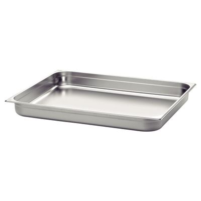 Gn 2/1 Stainless Steel Food Pan Without Handles, 40 Mm Deep - Steel 304