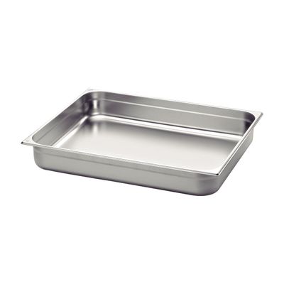 Gn 1/1 Stainless Steel Food Pan Without Handles, 100 Mm Deep - Steel 304