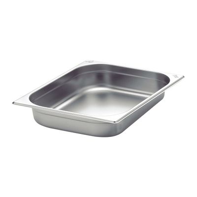 Gn 1/2 Stainless Steel Food Pan Without Handles, 65 Mm Deep - Steel 304