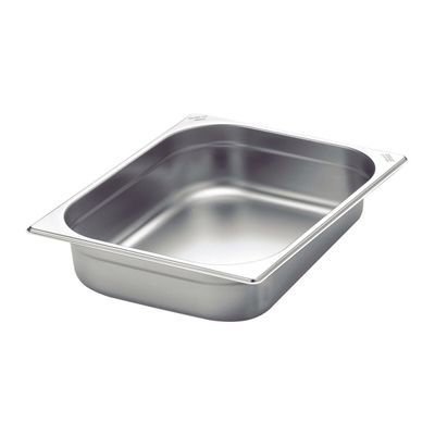 Gn 1/2 Stainless Steel Food Pan Without Handles, 65 Mm Deep - Steel 304