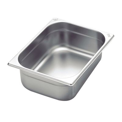 Gn 1/2 Stainless Steel Food Pan Without Handles, 150 Mm Deep - Steel 304