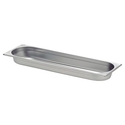 Gn 2/4 Stainless Steel Food Pan Without Handles, 65 Mm Deep - Steel 430