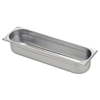 Gn 2/4 Stainless Steel Food Pan Without Handles, 100 Mm Deep - Steel 430