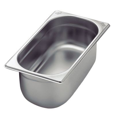 Gn 1/3 Stainless Steel Food Pan Without Handles, 150 Mm Deep -  Steel 304