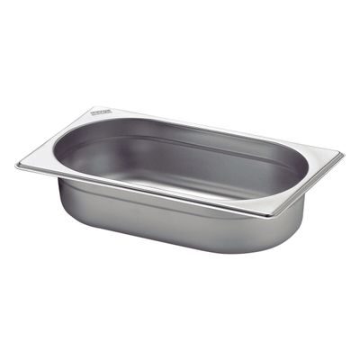 Gn 1/4 Stainless Steel Food Pan Without Handles, 65 Mm Deep - Steel 304