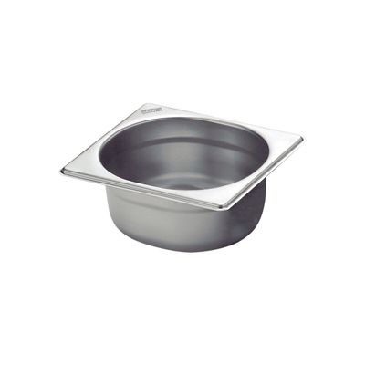 Gn 1/6 Stainless Steel Food Pan Without Handles, 65 Mm Deep - Steel 304