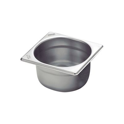 Gn 1/6 Stainless Steel Food Pan Without Handles, 100 Mm Deep - Steel 304
