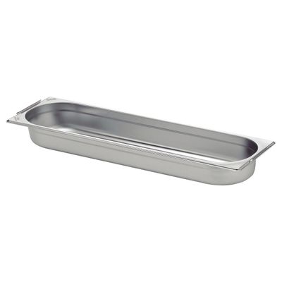 Gn 2/4 Stainless Steel Food Pan With Retractable Handles, 65 Mm Deep - Steel 304
