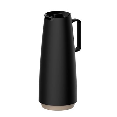 Exata Black Plastic Thermal Flask With Glass Liner, 1 L